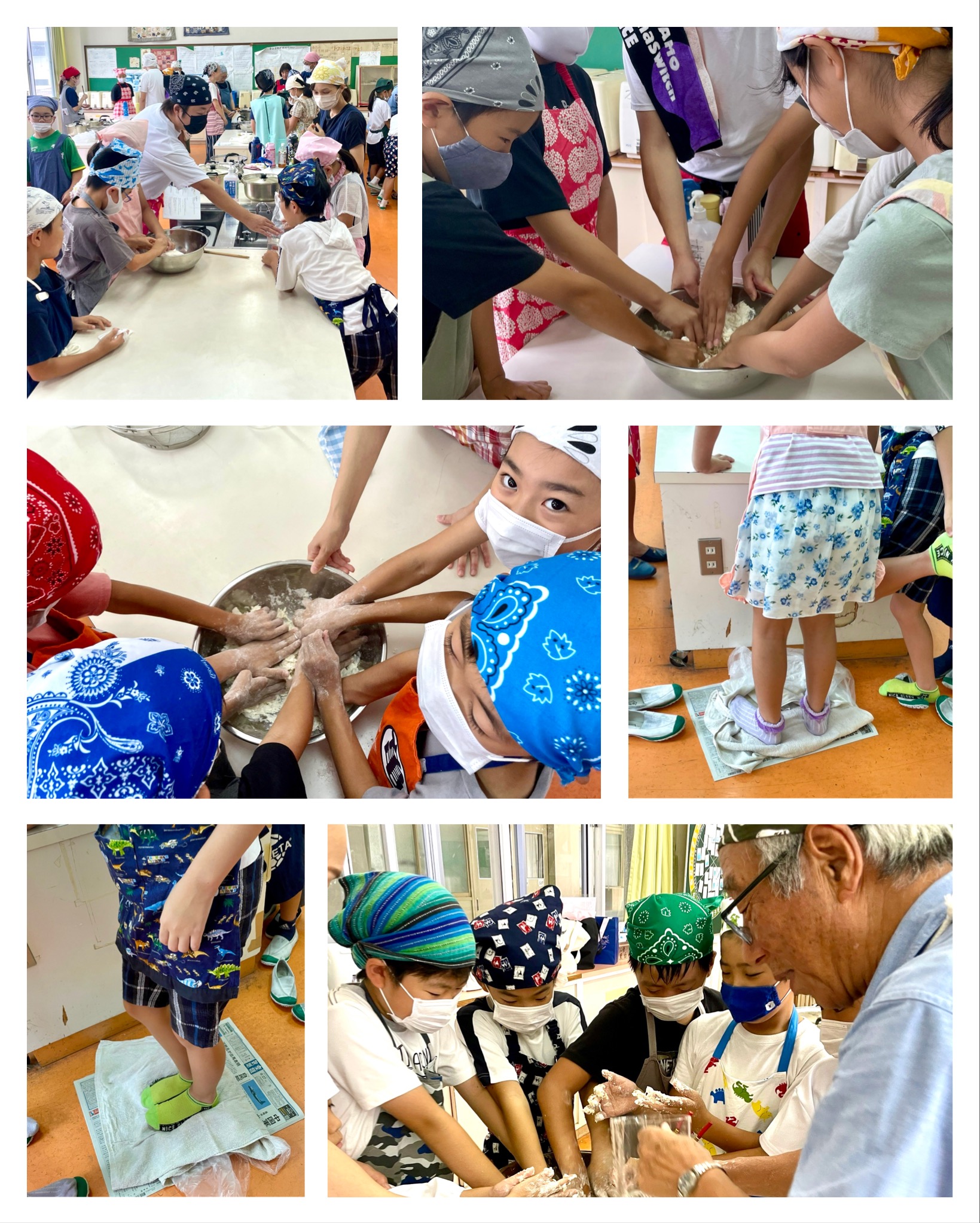 美加の台 楽習室 うどん作りの様子2