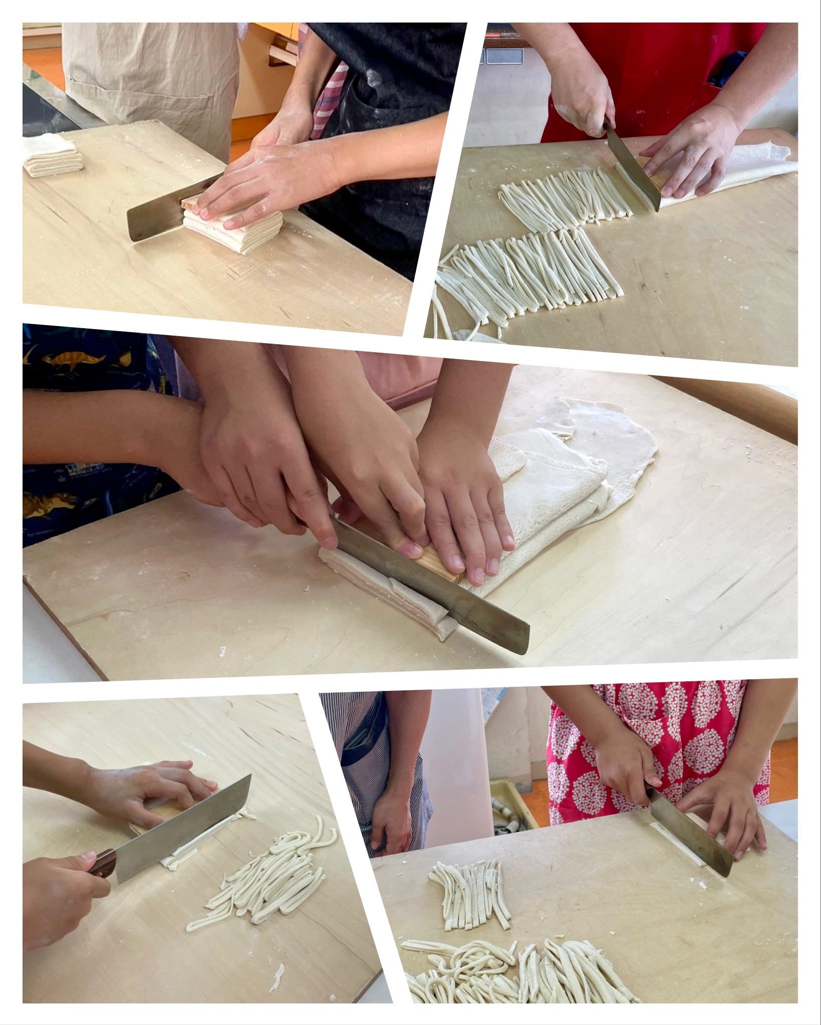 美加の台 楽習室 うどん作りの様子5